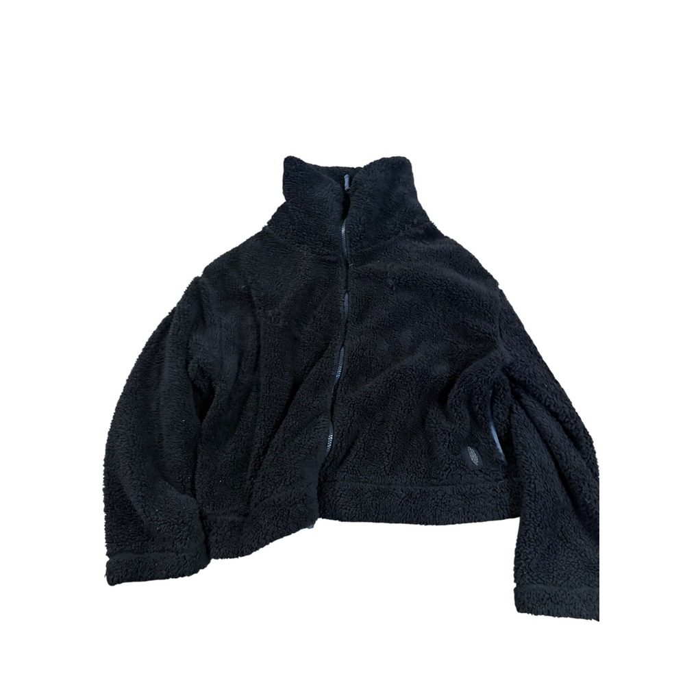 FP‎ Movement Free People Hit The Slopes Fleece Jacket Black Mock Neck Small